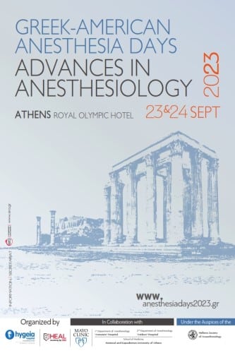 Greek-American Anesthesia Days: Advances in Anesthesiology 2023IERA Ltd Congress OrganizersI